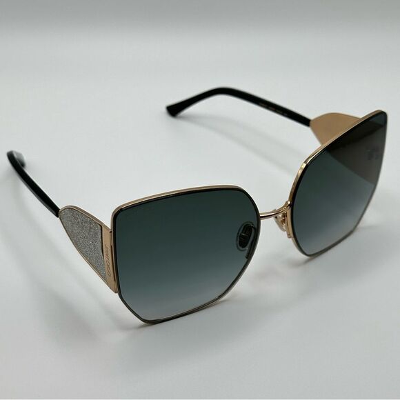 JIMMY CHOO Sunglasses River/S 2M2 Black Oversized Women NEW - Picture 9 of 15